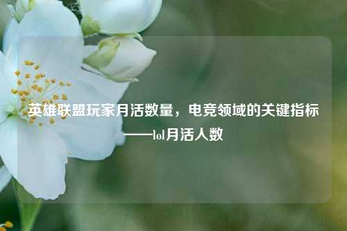 英雄联盟玩家月活数量，电竞领域的关键指标——lol月活人数