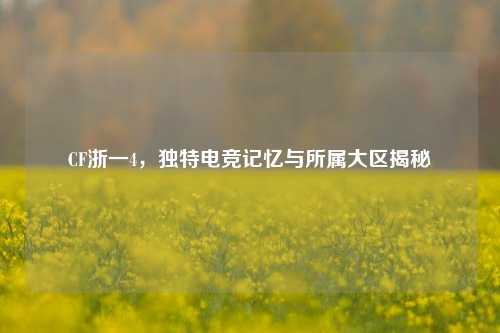 CF浙一4，独特电竞记忆与所属大区揭秘