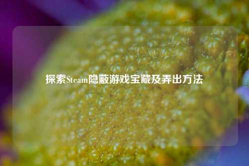 探索Steam隐蔽游戏宝藏及弄出方法