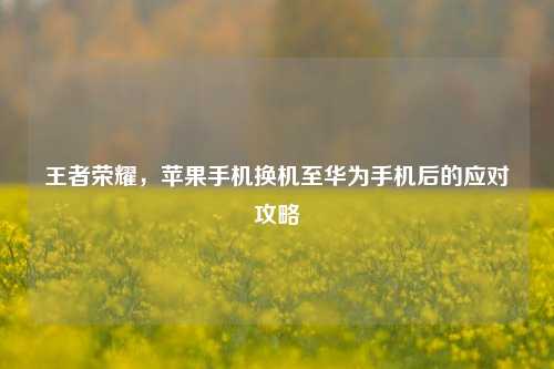 王者荣耀，苹果手机换机至华为手机后的应对攻略