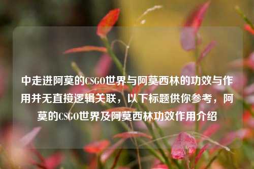 中走进阿莫的CSGO世界与阿莫西林的功效与作用并无直接逻辑关联，以下标题供你参考，阿莫的CSGO世界及阿莫西林功效作用介绍