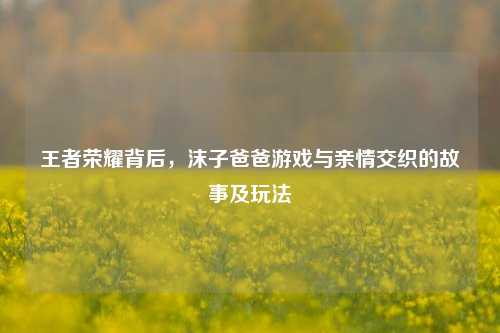 王者荣耀背后，沫子爸爸游戏与亲情交织的故事及玩法