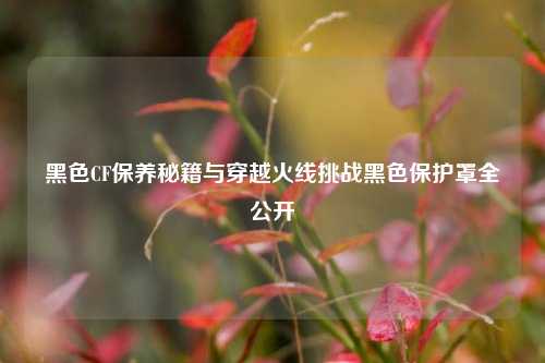 黑色CF保养秘籍与穿越火线挑战黑色保护罩全公开