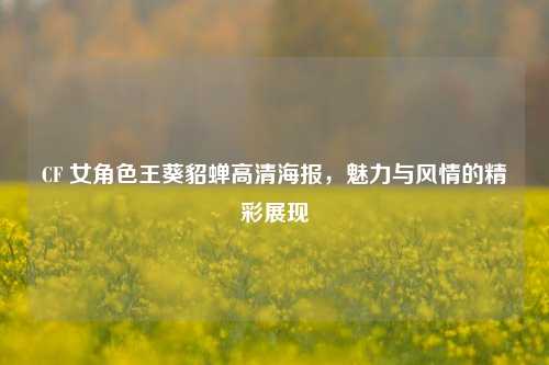 CF 女角色王葵貂蝉高清海报，魅力与风情的精彩展现