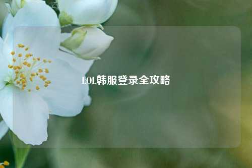 LOL韩服登录全攻略
