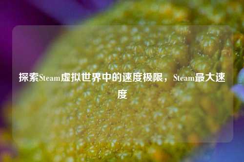 探索Steam虚拟世界中的速度极限,Steam最大速度