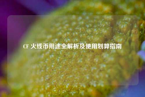 CF 火线币用途全解析及使用划算指南