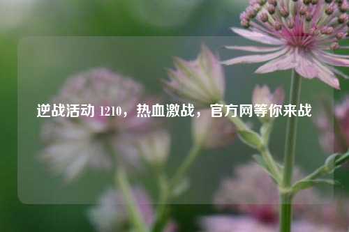 逆战活动 1210，热血激战，官方网等你来战