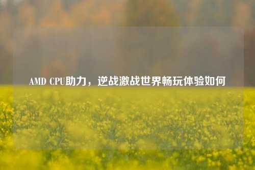 AMD CPU助力，逆战激战世界畅玩体验如何