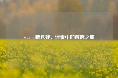 Steam 新悬疑，迷雾中的解谜之旅