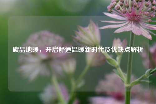 碳晶地暖，开启舒适温暖新时代及优缺点解析
