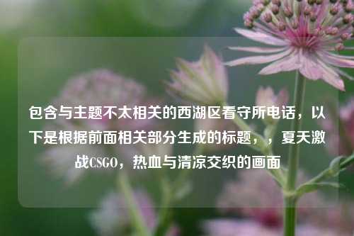 包含与主题不太相关的西湖区看守所电话，以下是根据前面相关部分生成的标题，，夏天激战CSGO，热血与清凉交织的画面