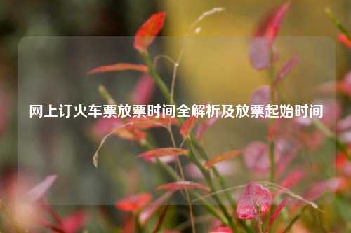 网上订火车票放票时间全解析及放票起始时间