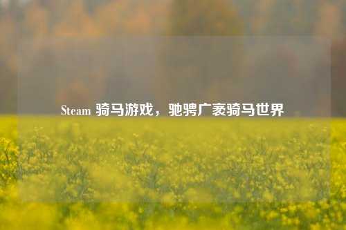 Steam 骑马游戏，驰骋广袤骑马世界