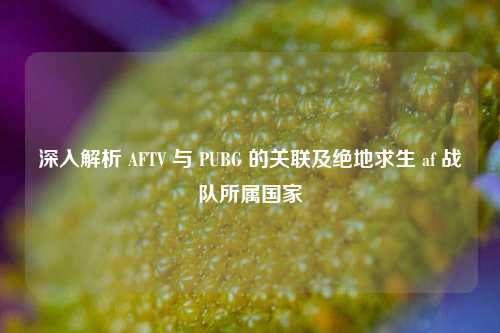 深入解析 AFTV 与 PUBG 的关联及绝地求生 af 战队所属国家