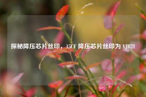 探秘降压芯片丝印,15CF 降压芯片丝印为 VJR71