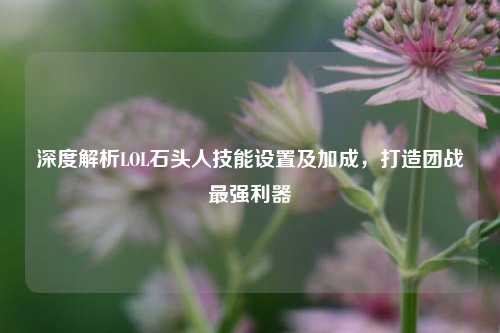 深度解析LOL石头人技能设置及加成,打造团战最强利器