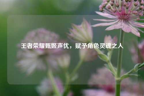 王者荣耀甄姬声优，赋予角色灵魂之人
