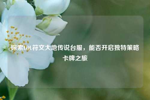 探索LOL符文大地传说台服，能否开启独特策略卡牌之旅