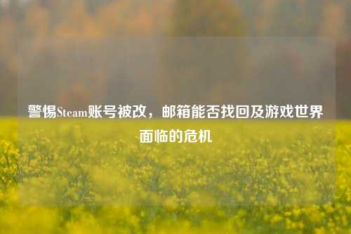警惕Steam账号被改，邮箱能否找回及游戏世界面临的危机