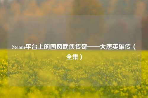 Steam平台上的国风武侠传奇——大唐英雄传(全集)