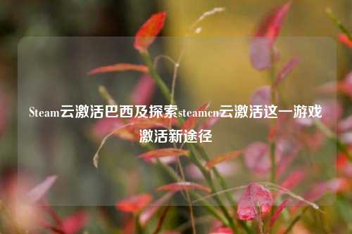 Steam云激活巴西及探索steamcn云激活这一游戏激活新途径