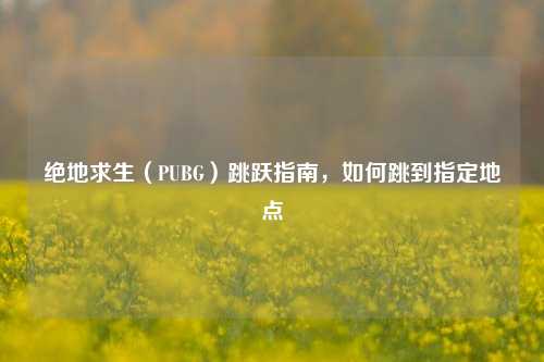 绝地求生（PUBG）跳跃指南，如何跳到指定地点