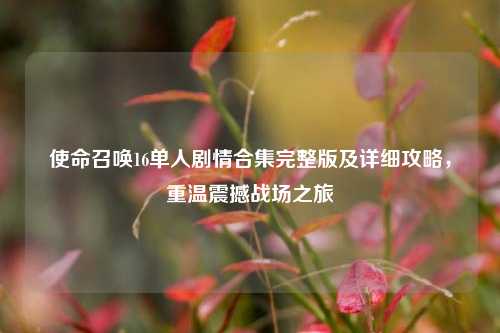 使命召唤16单人剧情合集完整版及详细攻略，重温震撼战场之旅