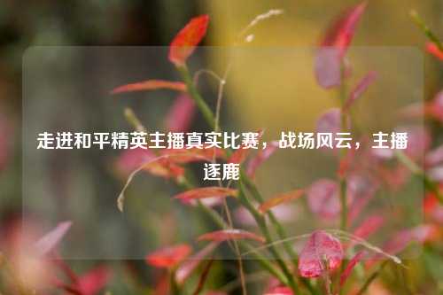 走进和平精英主播真实比赛,战场风云,主播逐鹿