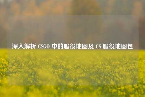 深入解析 CSGO 中的服役地图及 CS 服役地图包