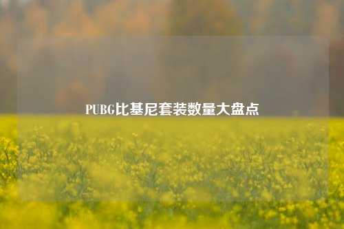 PUBG比基尼套装数量大盘点