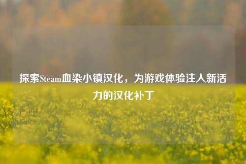 探索Steam血染小镇汉化，为游戏体验注入新活力的汉化补丁