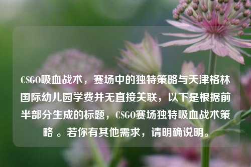 CSGO吸血战术，赛场中的独特策略与天津格林国际幼儿园学费并无直接关联，以下是根据前半部分生成的标题，CSGO赛场独特吸血战术策略 。若你有其他需求，请明确说明。
