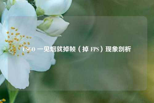 CSGO 一见烟就掉帧（掉 FPS）现象剖析