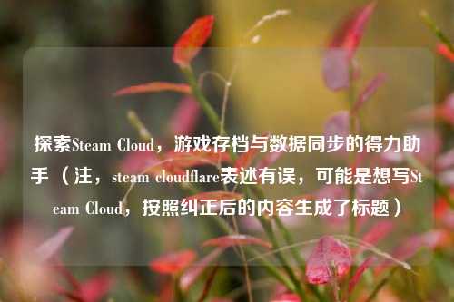 探索Steam Cloud,游戏存档与数据同步的得力助手 (注,steam cloudflare表述有误,可能是想写Steam Cloud,按照纠正后的内容生成了标题)