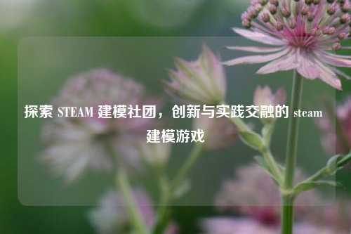 探索 STEAM 建模社团，创新与实践交融的 steam 建模游戏