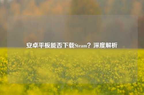 安卓平板能否下载Steam?深度解析