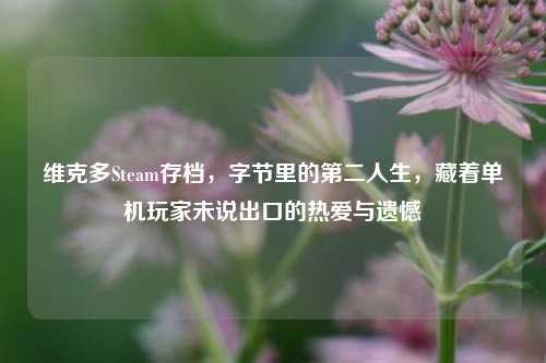 维克多Steam存档，字节里的第二人生，藏着单机玩家未说出口的热爱与遗憾