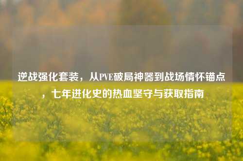 逆战强化套装,从PVE破局神器到战场情怀锚点,七年进化史的热血坚守与获取指南