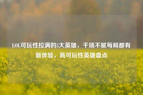 LOL可玩性拉满的5大英雄,千场不腻每局都有新体验,高可玩性英雄盘点