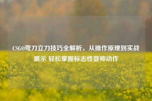 CSGO弯刀立刀技巧全解析,从操作原理到实战展示 轻松掌握标志性耍帅动作