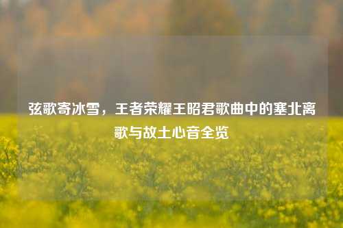 弦歌寄冰雪,王者荣耀王昭君歌曲中的塞北离歌与故土心音全览