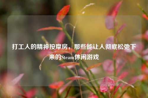 打工人的精神按摩房，那些能让人彻底松弛下来的Steam休闲游戏