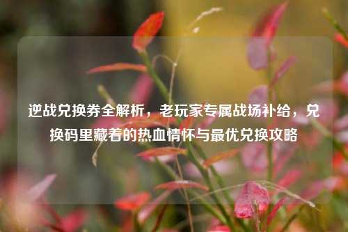 逆战兑换券全解析,老玩家专属战场补给,兑换码里藏着的热血情怀与最优兑换攻略