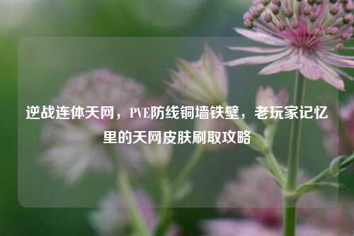 逆战连体天网，PVE防线铜墙铁壁，老玩家记忆里的天网皮肤刷取攻略