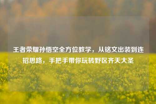 王者荣耀孙悟空全方位教学,从铭文出装到连招思路,手把手带你玩转野区齐天大圣