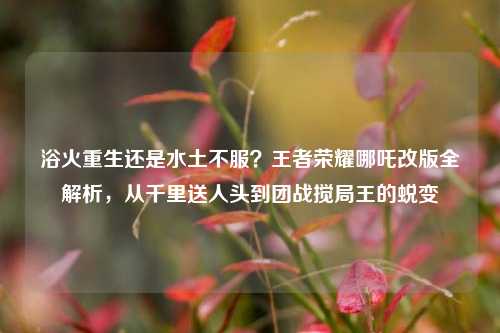 浴火重生还是水土不服？王者荣耀哪吒改版全解析，从千里送人头到团战搅局王的蜕变