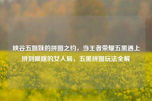 峡谷五姐妹的拼图之约，当王者荣耀五黑遇上拼到眼瞎的女人局，五黑拼图玩法全解