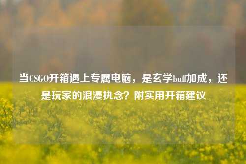 当CSGO开箱遇上专属电脑，是玄学buff加成，还是玩家的浪漫执念？附实用开箱建议