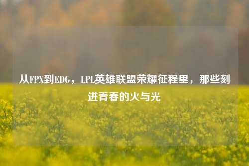 从FPX到EDG,LPL英雄联盟荣耀征程里,那些刻进青春的火与光